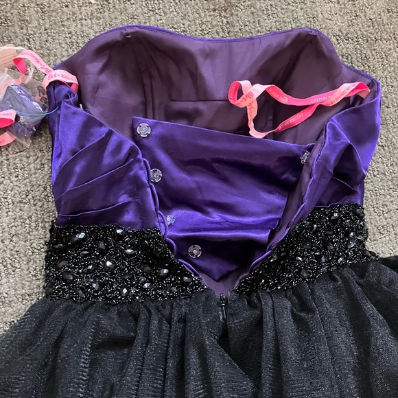 Black and purple Little girls dress - Picture 6 of 10